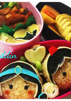 ツムツム*アラジンとジャスミン弁当-レシピのメイン写真