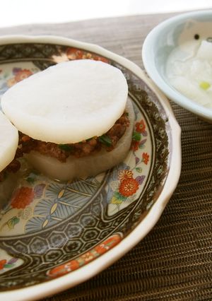 【離乳食取分け】大根のネギそぼろサンド-レシピのメイン写真