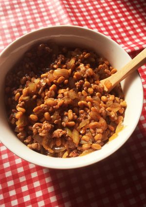 ひき肉と玉ねぎの甘〜い納豆-レシピのメイン写真