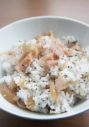 みょうがの漬物と黒すり胡麻の混ぜご飯-レシピのメイン写真