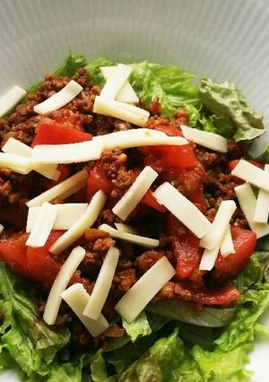 残り物で1人【タコライス】ランチ-レシピのメイン写真