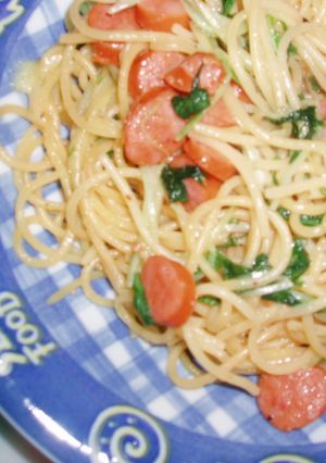 水菜と大葉のパスタ-レシピのメイン写真