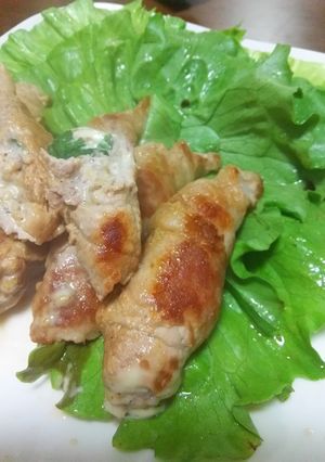 豚肉で紫蘇チーズゴマ巻き巻き☆-レシピのメイン写真