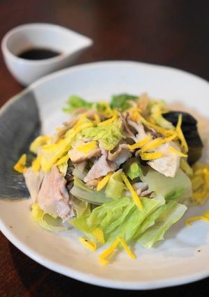 ゆずの香り❀豚肉、白菜、舞茸のまとめ蒸し-レシピのメイン写真