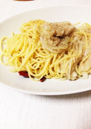 ツナと玉ねぎのペペロンチーノ-レシピのメイン写真
