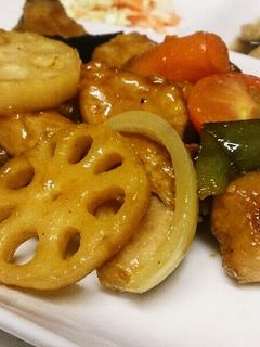 鶏肉?と彩り野菜の甘酢炒め-レシピのメイン写真