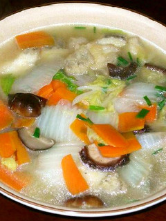 鮮魚白菜湯|白身魚と白菜のスープ-レシピのメイン写真