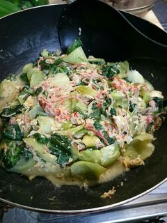 簡単☆チンゲン菜のカニ玉炒め-レシピのメイン写真