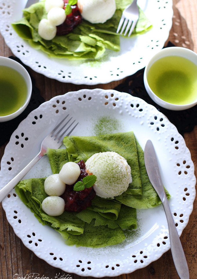しっとり♡扱いやすい抹茶のクレープ生地♪-レシピのメイン写真