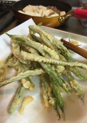 インゲンの天ぷら(^O^)/-レシピのメイン写真
