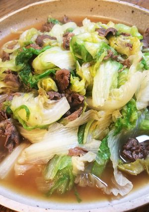 ☆超簡単♡レタスと牛肉のサッと炒め-レシピのメイン写真
