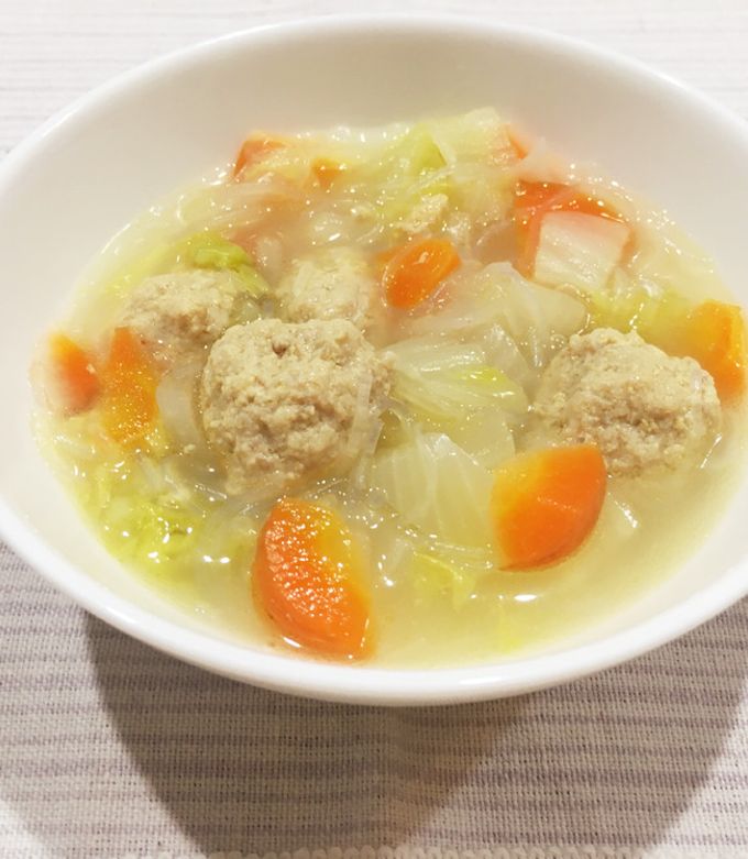 白菜と鶏団子のスープ-レシピのメイン写真