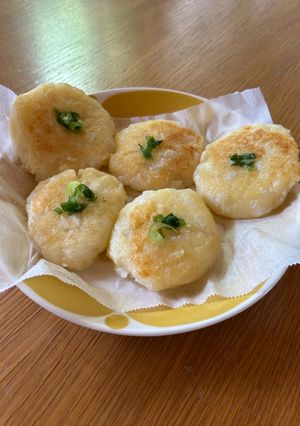 ユウガオ入りいももち-レシピのメイン写真
