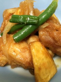 鶏肉とジャガイモのそうめんつゆ煮-レシピのメイン写真