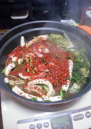 韓国風 激辛イカ鍋-レシピのメイン写真