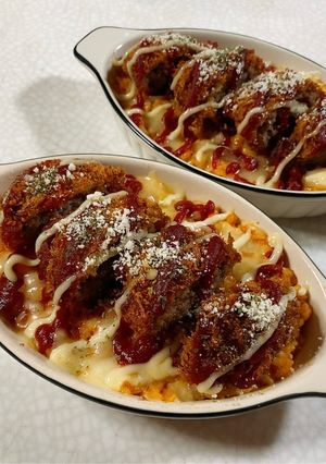 メンチカツのせカレードリア-レシピのメイン写真