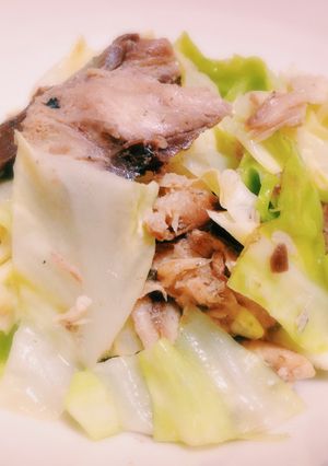 さばキャベツ蒸し-レシピのメイン写真