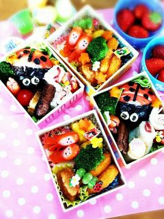 かわいいてんとう虫弁当-レシピのメイン写真