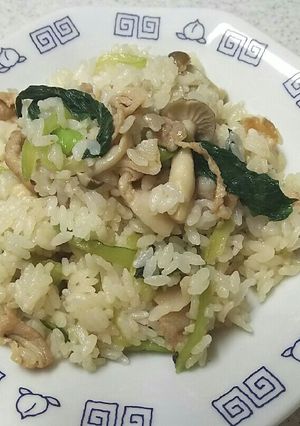 豚肉とチンゲン菜の中華風混ぜご飯-レシピのメイン写真