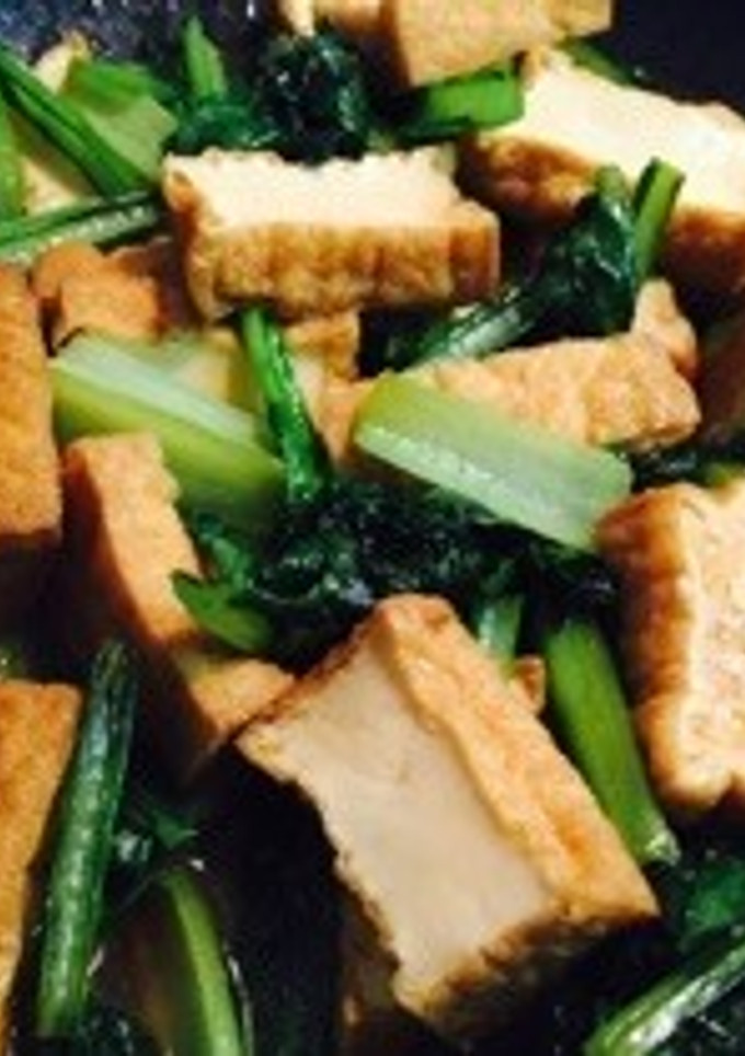 小松菜＆厚揚げの中華風炒め煮-レシピのメイン写真