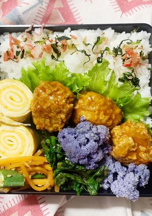 4/4ﾖｯﾁｬﾝ☆ミートボール弁当-レシピのメイン写真