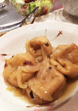 簡単材料2つだけ がんもと玉ねぎ煮-レシピのメイン写真