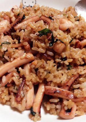 【おつまみが変身！】イカと大葉の絶品炒飯-レシピのメイン写真