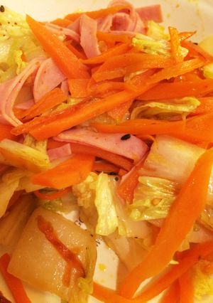 簡単!白菜と余り野菜の炒め物-レシピのメイン写真