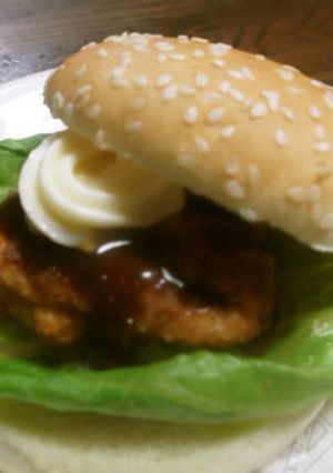 鶏カツバーガー-レシピのメイン写真