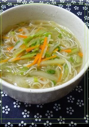 小腹に♪スープそうめん-レシピのメイン写真