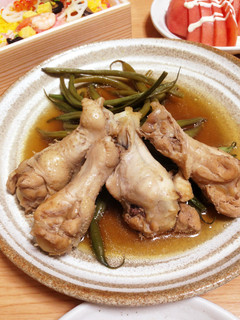 手羽元とインゲンの煮物♡-レシピのメイン写真