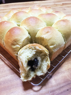 HBで簡単★抹茶ふわふわ黒豆パン-レシピのメイン写真