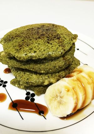 《覚書き》抹茶おからスフレパンケーキ-レシピのメイン写真