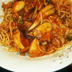 รูปของ キノコたーっぷりパスタ♡