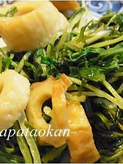 簡単♪水菜と竹輪の炒め物-レシピのメイン写真
