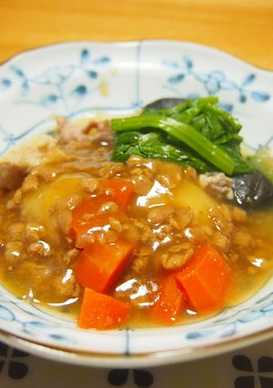 ２日目は☆大豆のお肉のあんかけにくじゃが-レシピのメイン写真