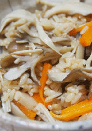 発芽米できのこの炊き込みご飯-レシピのメイン写真