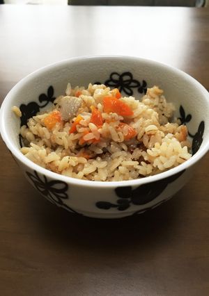 おでんの汁でかしわ飯風炊き込みごはん!-レシピのメイン写真