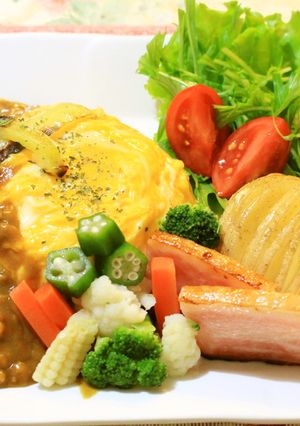 ダイズラボ大豆のお肉ミンチdeオムカレー-レシピのメイン写真