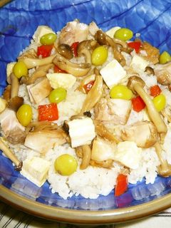 秋の鶏照り混ぜご飯-レシピのメイン写真