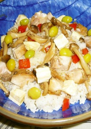 秋の鶏照り混ぜご飯-レシピのメイン写真