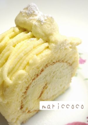 簡単ロールケーキで*さつまいモンブラン-レシピのメイン写真