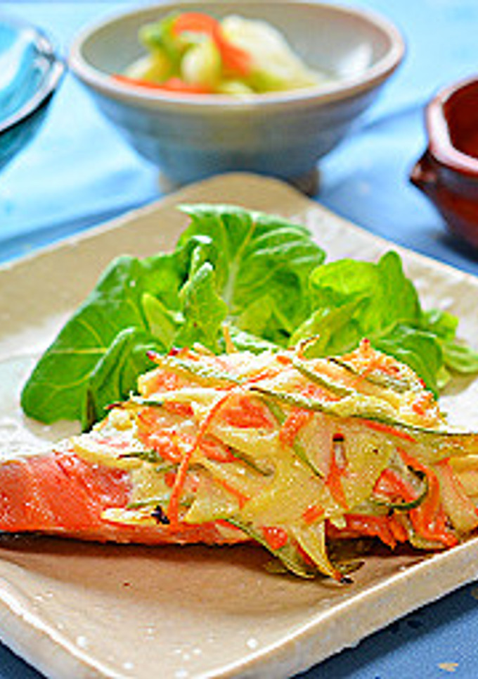 鮭の野菜マヨネーズ焼き-レシピのメイン写真