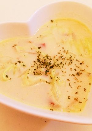 手抜きちゃんの簡単ほっこり豆乳スープ-レシピのメイン写真