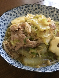 ちくわぶ入り♡白菜と豚肉の中華風煮-レシピのメイン写真