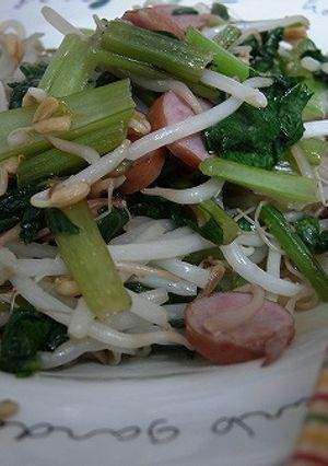 さっぱり。小松菜ともやしの炒め物-レシピのメイン写真