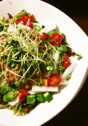 お肌つるつる★納豆ねばねばサラダ-レシピのメイン写真
