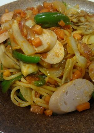 野菜とソーセージのナポリタン-レシピのメイン写真