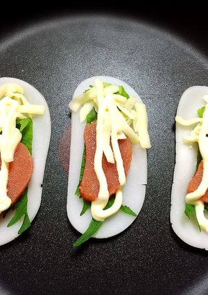 【小腹対策】適当！簡単！明太スライス餅♪-レシピのメイン写真