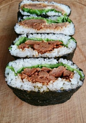 大豆のお肉で韓国風おにぎらず-レシピのメイン写真